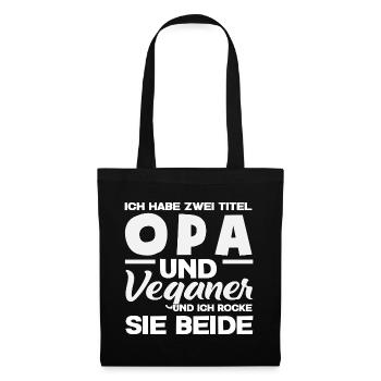Attention I'm Vegan Funny Vegan Gift - Tote Bag - black - Front