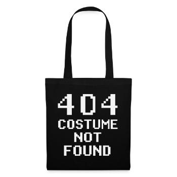 404 Costume Not Found - Stoffbeutel - Schwarz - Vorne