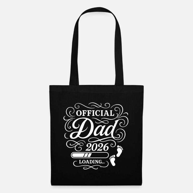 Dad 2026 Papa Loading Vaterschaft - Stoffbeutel - Schwarz