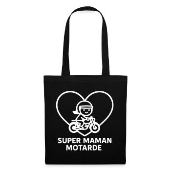 Superbiker-Mama – Motorcycle Heart - Stoffbeutel - Schwarz - Vorne