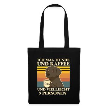 I Like Dogs & Coffee Funny Dog Coffee Animal - Tote Bag - black - Front