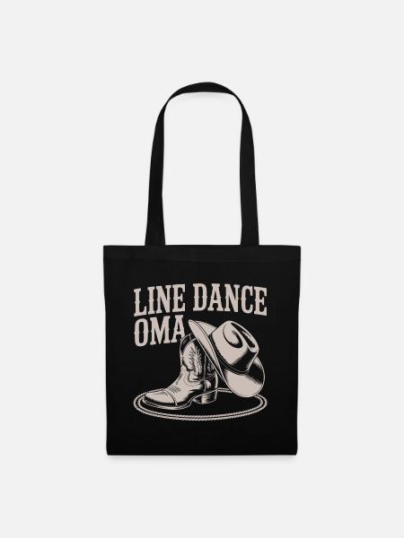 Line Dance Oma Western Boots - Stoffbeutel - Schwarz