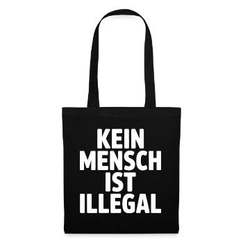Personne n’est illégal - contre la droite - Sac en tissu - noir - Devant