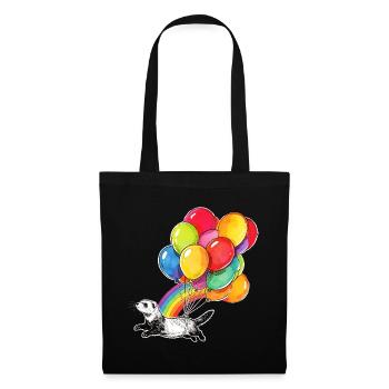Ferret Balloons and Rainbow - Tote Bag - black - Front