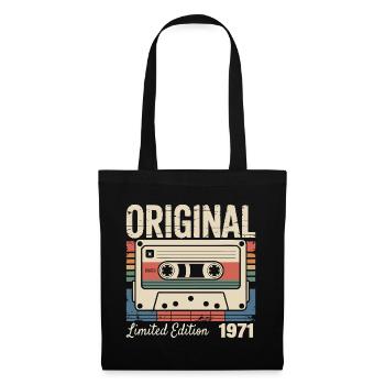 55ème anniversaire - Cadeau Vintage 1971 - Sac en tissu - noir - Devant