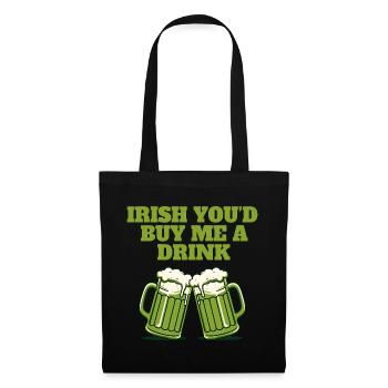 Irlandais Tu m’offrirais un verre - Sac en tissu - noir - Devant