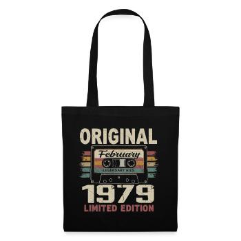 Février 1979, Cadeau d'Anniversaire février 1979 - Sac en tissu - noir - Devant