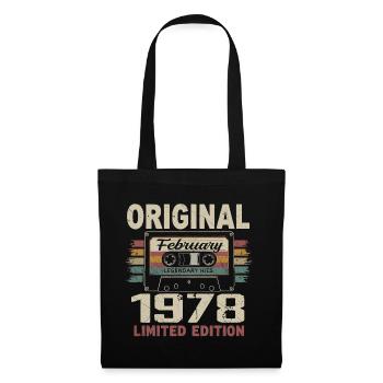 Février 1978, Cadeau d'Anniversaire février 1978 - Sac en tissu - noir - Devant