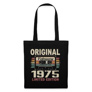 February 1975, February 1975 Birthday Gift - Tote Bag - black - Front