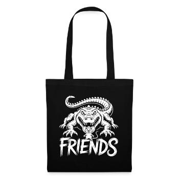 Friends for life – crocodile, alligator and mouse - Tote Bag - black - Front