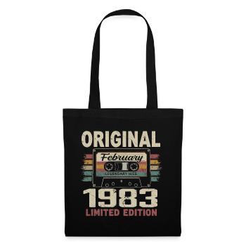Februar 1983, Februar 1983 Geburtstagsgeschenk - Stoffbeutel - Schwarz - Vorne