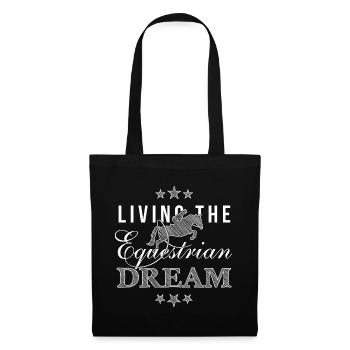 Living the Equestrian Dream - Springreiter Edition - Stoffbeutel - Schwarz - Vorne