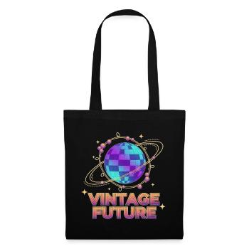 Retro-Futurist Vintage Future Pixel Planet - Tote Bag - black - Front
