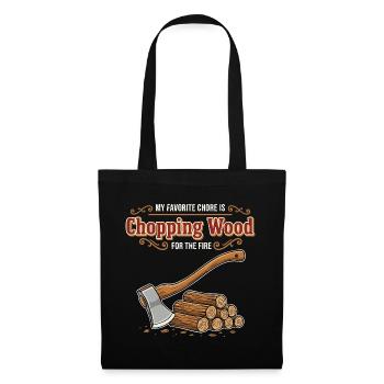 Camping Humor Quote Campfire Happy Place - Tote Bag - black - Front
