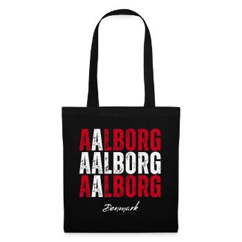 Aalborg im Herzen, Dänemark Gegenwart - Stoffbeutel - Schwarz - Vorne