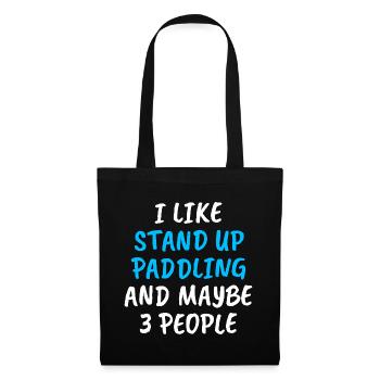 J’aime le paddle debout et peut-être 3 personnes - Sac en tissu - noir - Devant