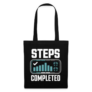 Steps Completed 10000 Schritte - Tote Bag - black - Front
