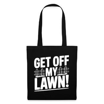 Sors de ma pelouse ! - Sac en tissu - noir - Devant