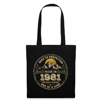 Geburtstagsparty 1981 – Geboren 1981 - Stoffbeutel - Schwarz - Vorne