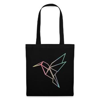Geometric Hummingbird Lines Design - Tote Bag - black - Front