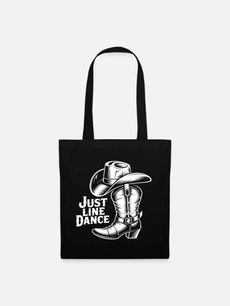 Line Dance Cowboy Stiefel - Stoffbeutel - Schwarz