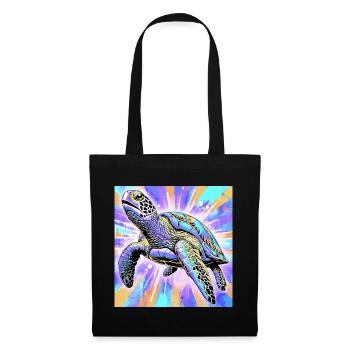 tortue - Sac en tissu - noir - Devant