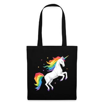 Geometric Rainbow Unicorn - Tote Bag - black - Front