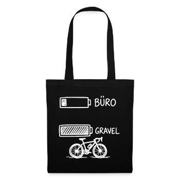 Büro Akku Gravelbike - Stoffbeutel - Schwarz - Vorne