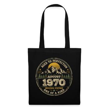 Cadeau Anniversaire 1970 Août Vintage 1970 - Sac en tissu - noir - Devant