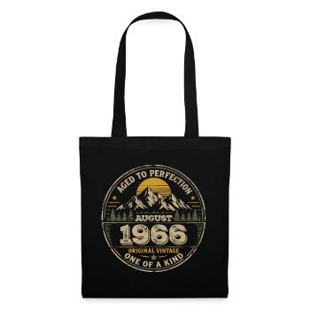 Vintage 1966 August 1966 Birthday Gift - Tote Bag - black - Front