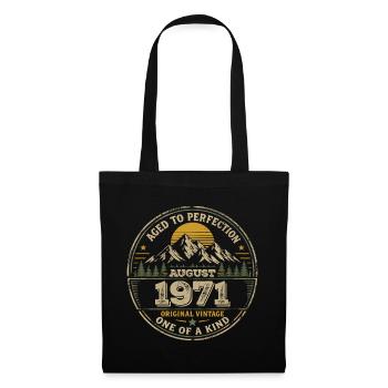 Vintage 1971 August 1971 Birthday Gift - Tote Bag - black - Front