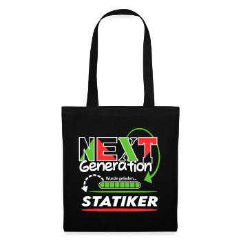Statiker Next Generation Beruf Arbeit Mann Job - Stoffbeutel - Schwarz - Vorne