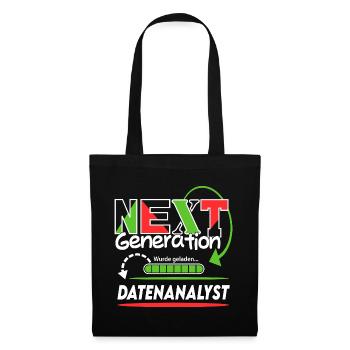 Datenanalyst Next Generation Beruf Arbeit Mann Job - Stoffbeutel - Schwarz - Vorne