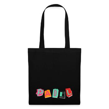 Cadeau idéal pour amoureux de Padel - Sac en tissu - noir - Devant