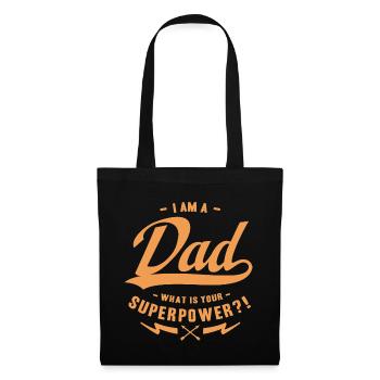 Superpower dad - Stoffbeutel - Schwarz - Vorne