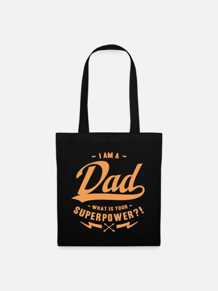 Superpower dad - Stoffbeutel - Schwarz