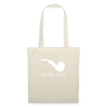 Pipe tshirt white - Sac en tissu - nature - Devant
