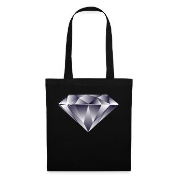 diamant - Sac en tissu - noir - Devant