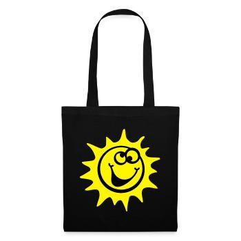 sonne 2c comic style - Stoffbeutel - Schwarz - Vorne