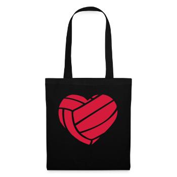 volleyball_ball_herz__f1 - Stoffbeutel - Schwarz - Vorne
