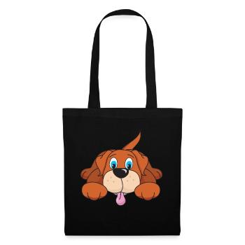 Chiot mignon chien animaux domestiques - Sac en tissu - noir - Devant