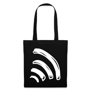 Wifi Wellen - Stoffbeutel - Schwarz - Vorne