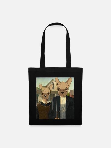 The Frenchies American - Tote Bag - black