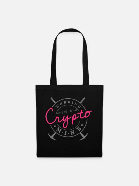 Crypto mine - Stoffbeutel - Schwarz