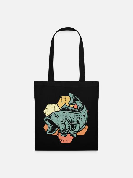 Fische - Stoffbeutel - Schwarz