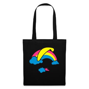 Rainbow & Clouds Paragliding - Stoffbeutel - Schwarz - Vorne