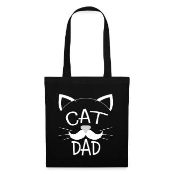 Chat chat chat papa - Sac en tissu - noir - Devant
