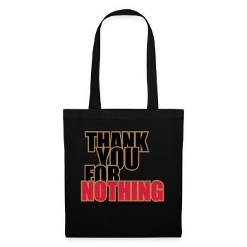 Thank You For Nothing - Sac en tissu - noir - Devant