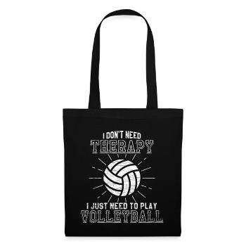 volley-ball - Sac en tissu - noir - Devant