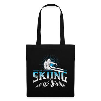 Ski Skier Skiing Winter Sport Funny Gift Idea - Tote Bag - black - Front